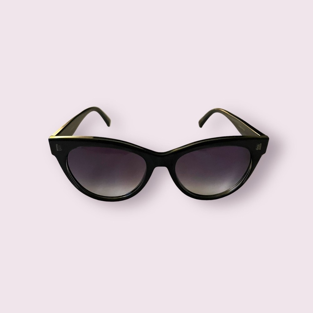 D'Blanc Felicity Black Crystal‎ Gloss Grey Gradient Sunglasses